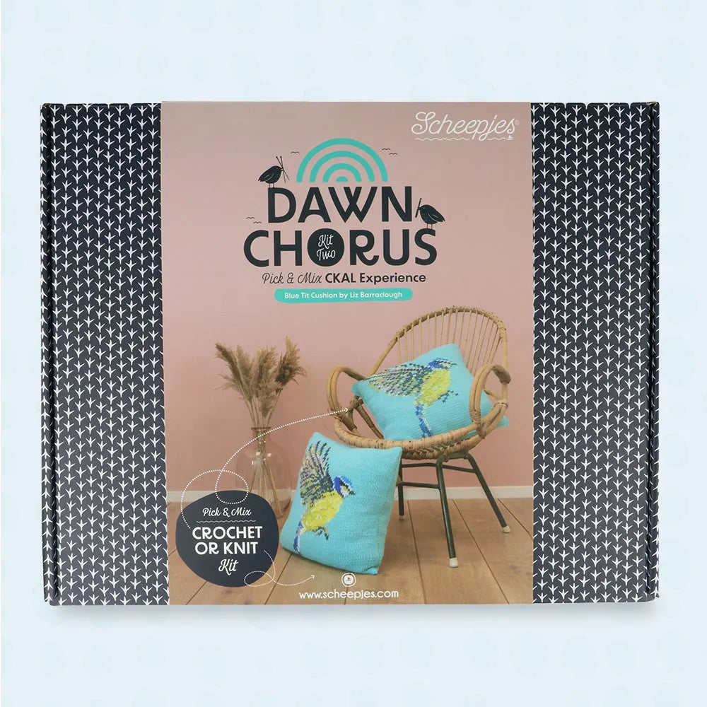 Scheepjes Crochet or Knit Blue Tit Cushion Kit