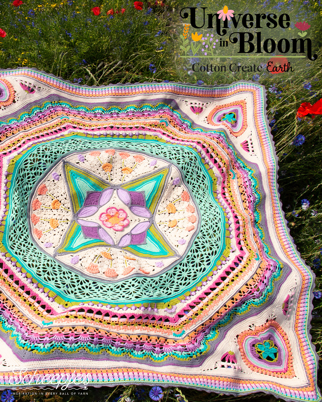 PREORDER Scheepjes Universe in Bloom CAL Crochet Kit – Cotton Create EARTH Edition