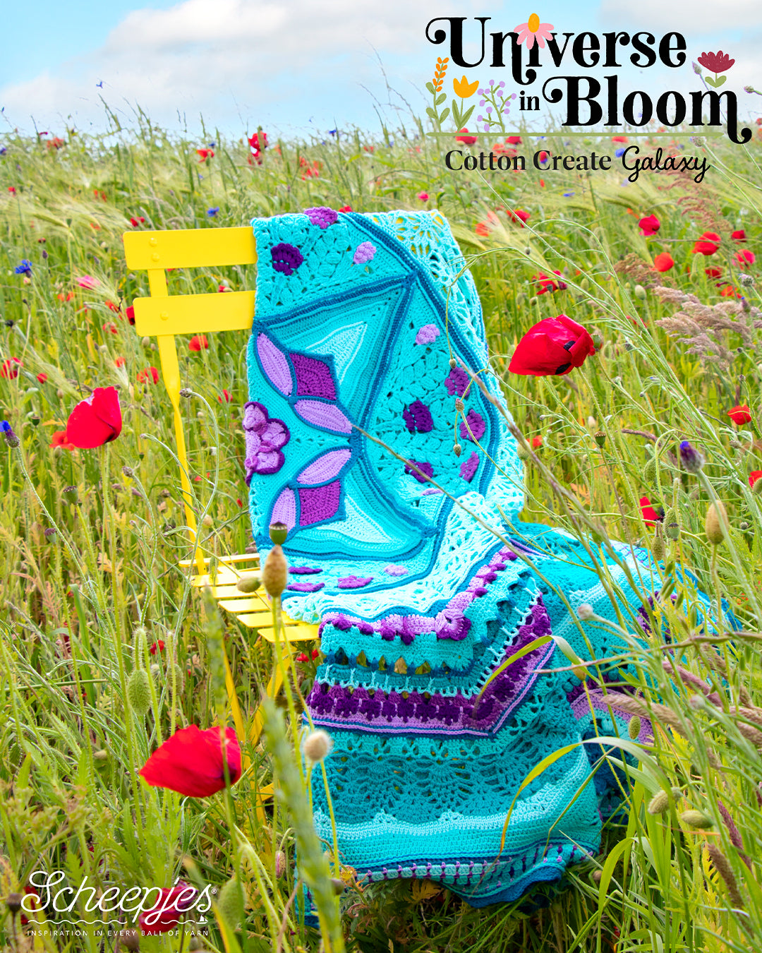 PREORDER Scheepjes Universe in Bloom CAL Crochet Kit – Cotton Create GALAXY Edition