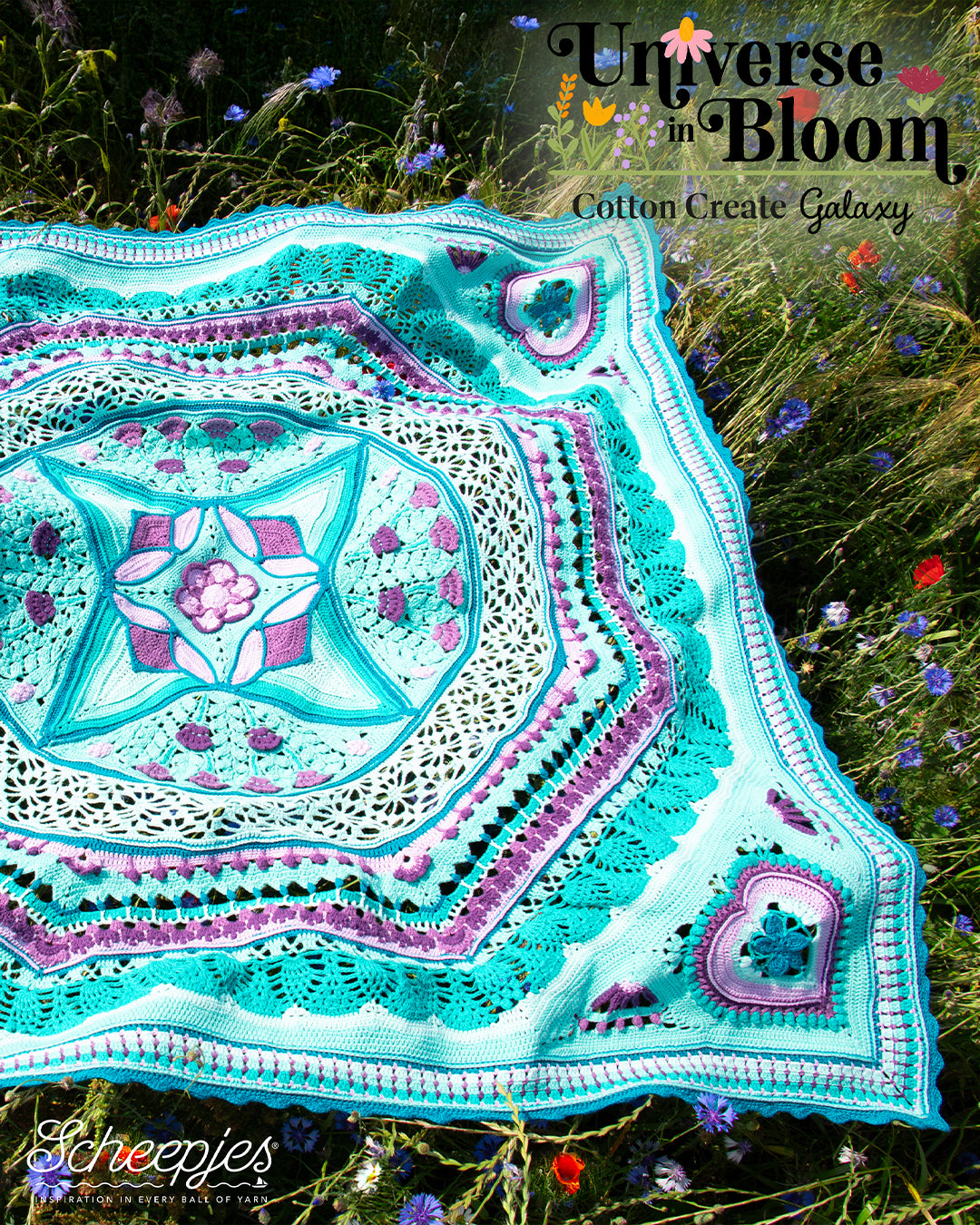 PREORDER Scheepjes Universe in Bloom CAL Crochet Kit – Cotton Create GALAXY Edition