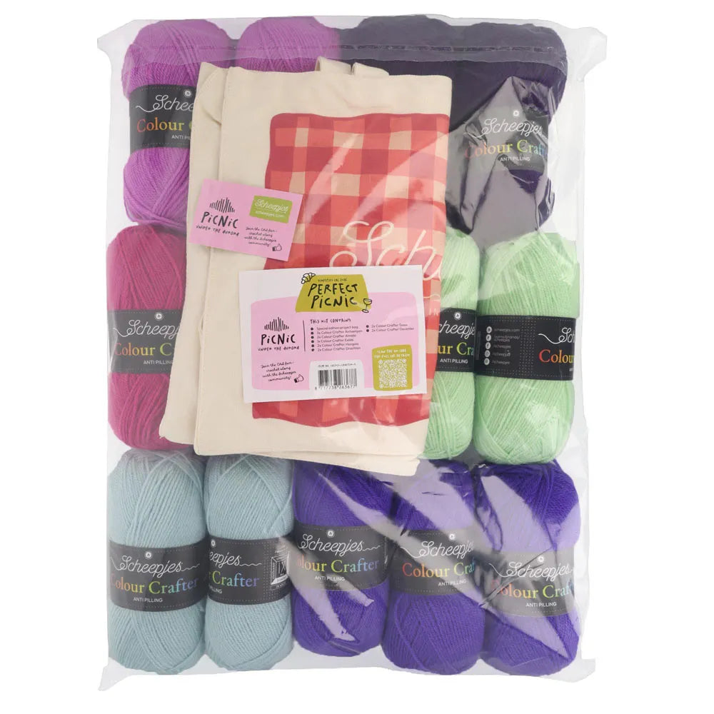 Scheepjes CAL 2026 Perfect Picnic Kit – AURORA Colour Crafter Acrylic (stock due 25/9)