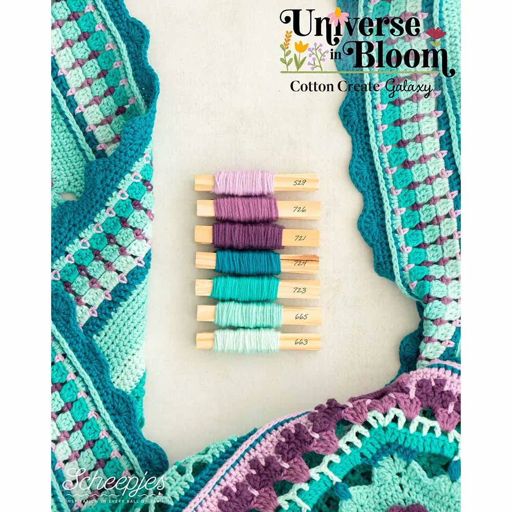 PREORDER Scheepjes Universe in Bloom CAL Crochet Kit – Cotton Create GALAXY Edition