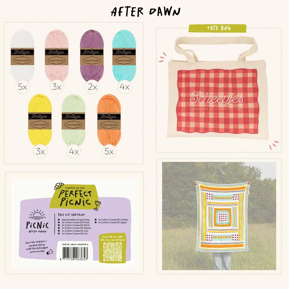 Scheepjes CAL 2026 Perfect Picnic Kit – DAWN Cotton Create DK