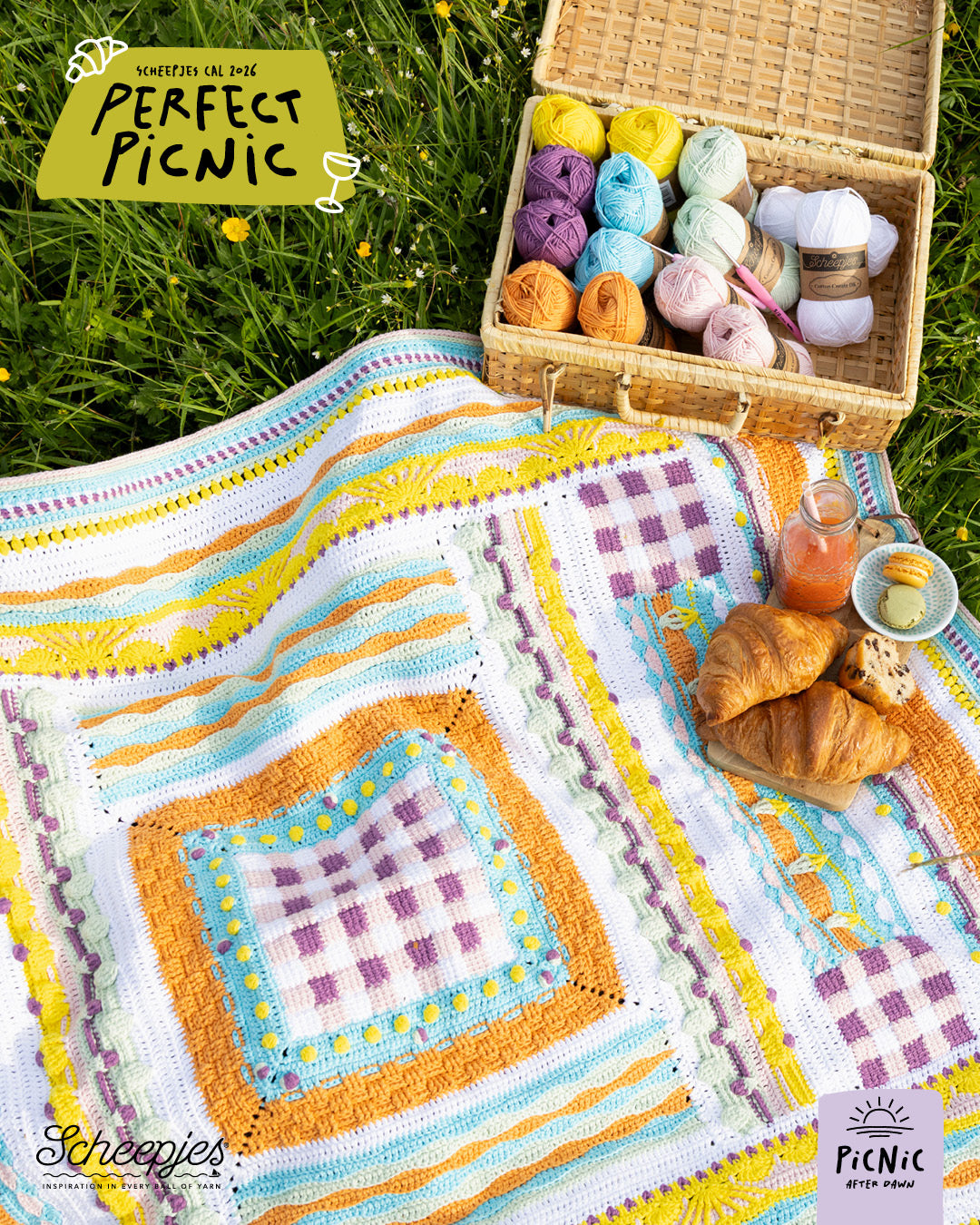 Scheepjes CAL 2026 Perfect Picnic Kit – DAWN Cotton Create DK