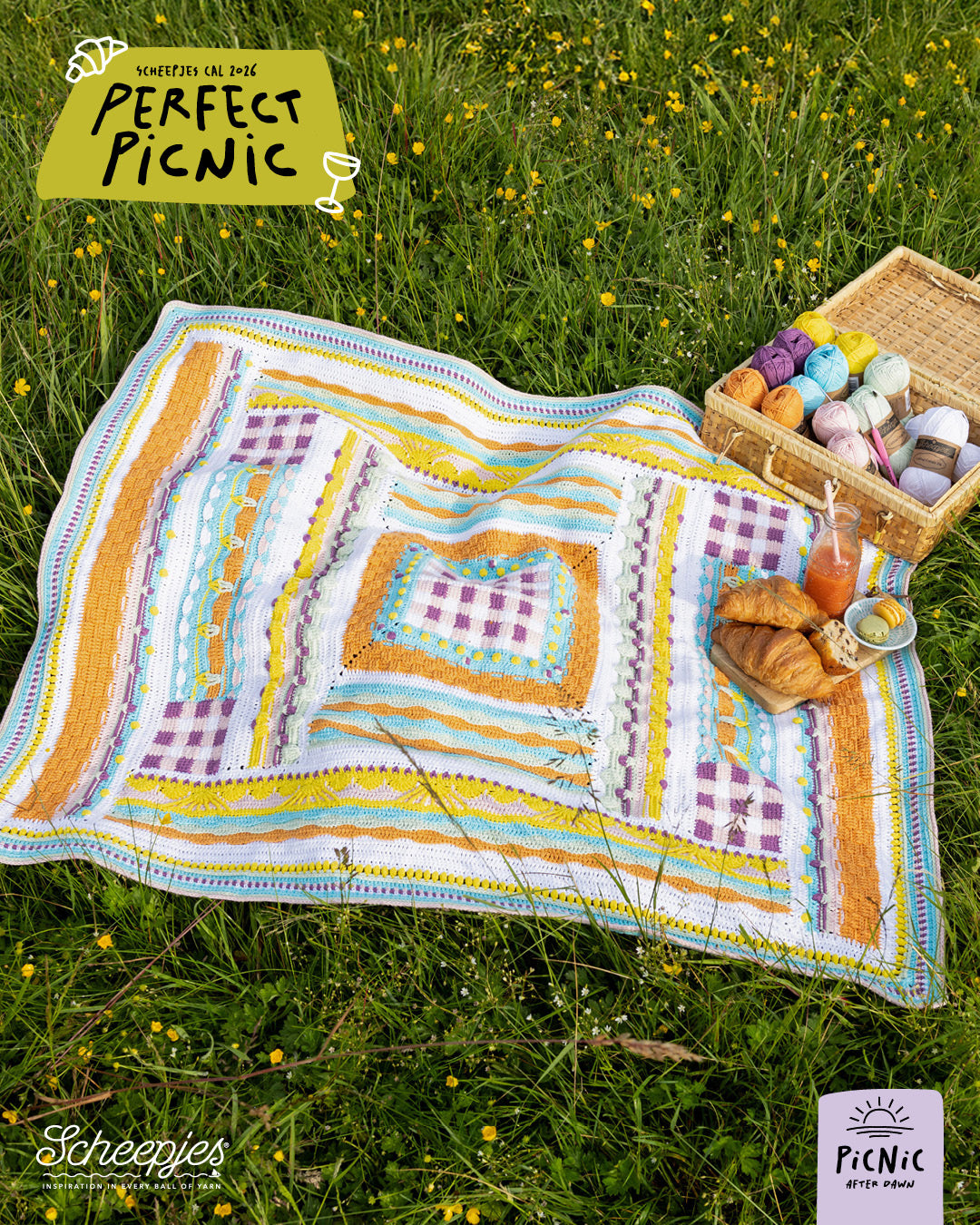 Scheepjes CAL 2026 Perfect Picnic Kit – DAWN Cotton Create DK