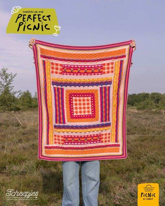 Scheepjes CAL 2026 Perfect Picnic Kit – SUNSET Cotton Create DK