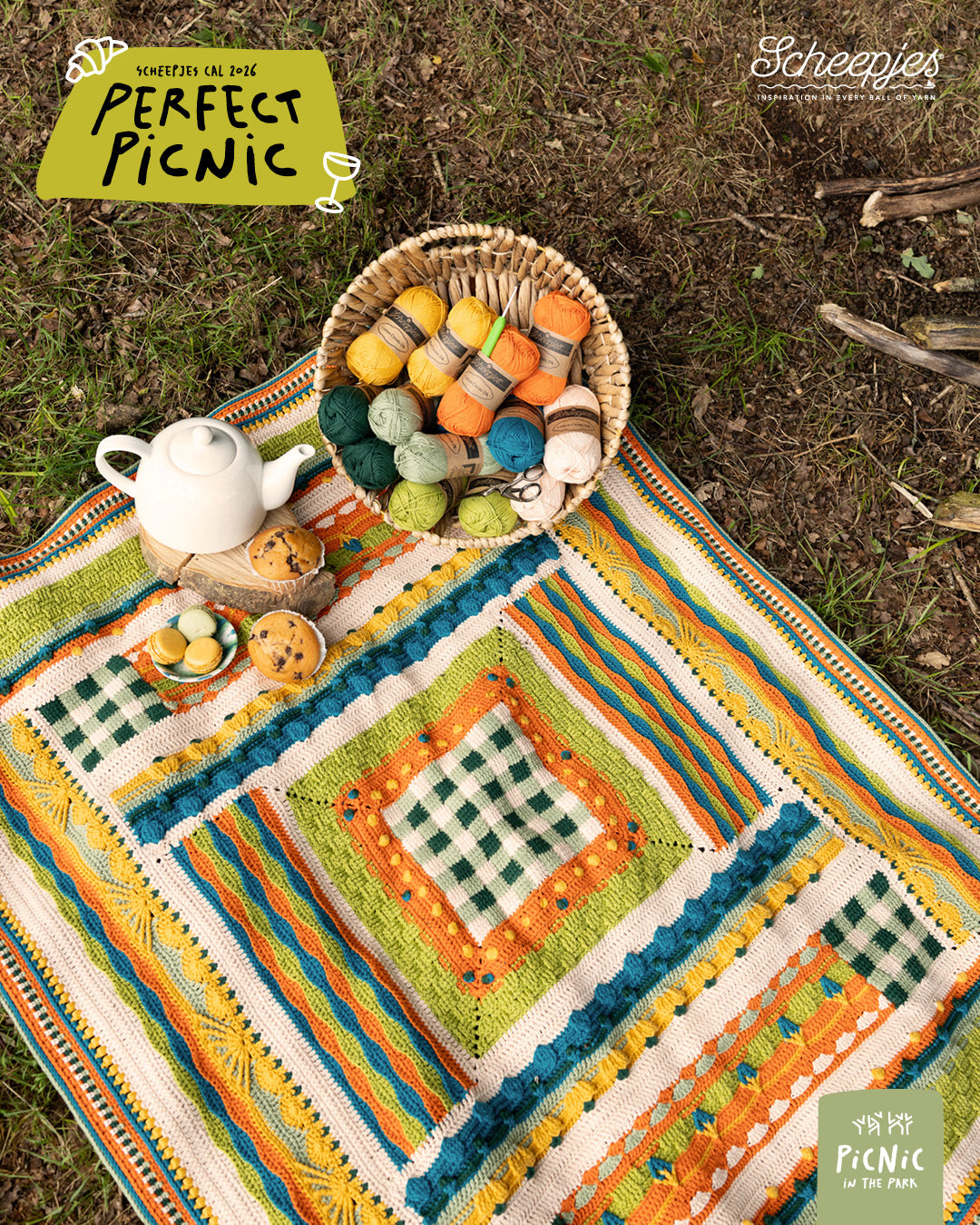 Scheepjes CAL 2026 Perfect Picnic Kit – PARK Cotton Create DK