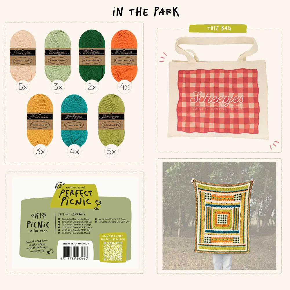 Scheepjes CAL 2026 Perfect Picnic Kit – PARK Cotton Create DK