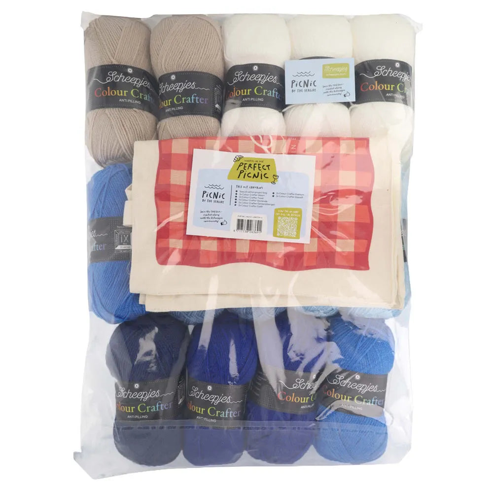 Scheepjes CAL 2026 Perfect Picnic Kit – SEASIDE Colour Crafter Acrylic (stock due 30/9)