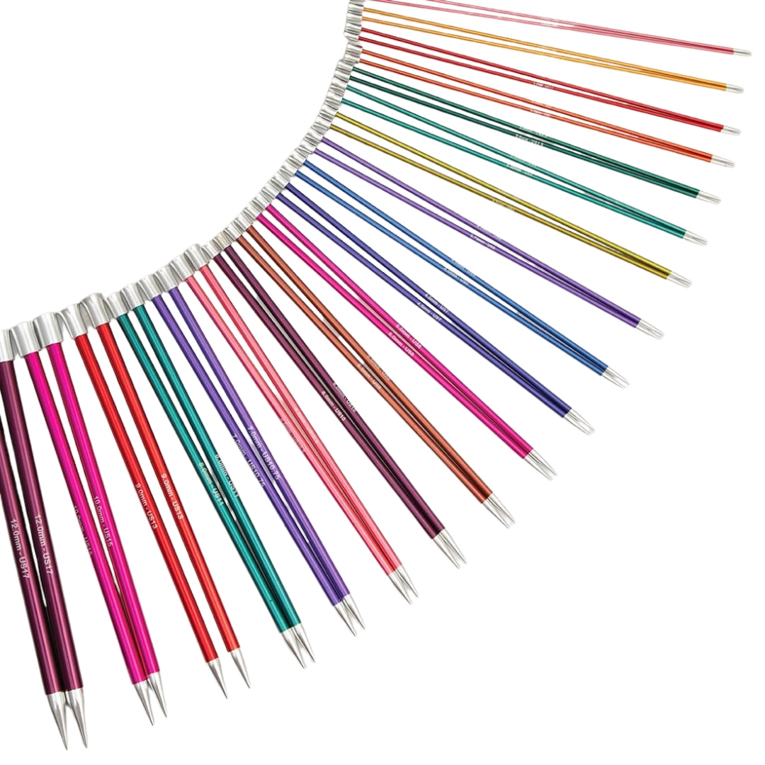 KnitPro Zing Single Point Knitting Needles 25cm