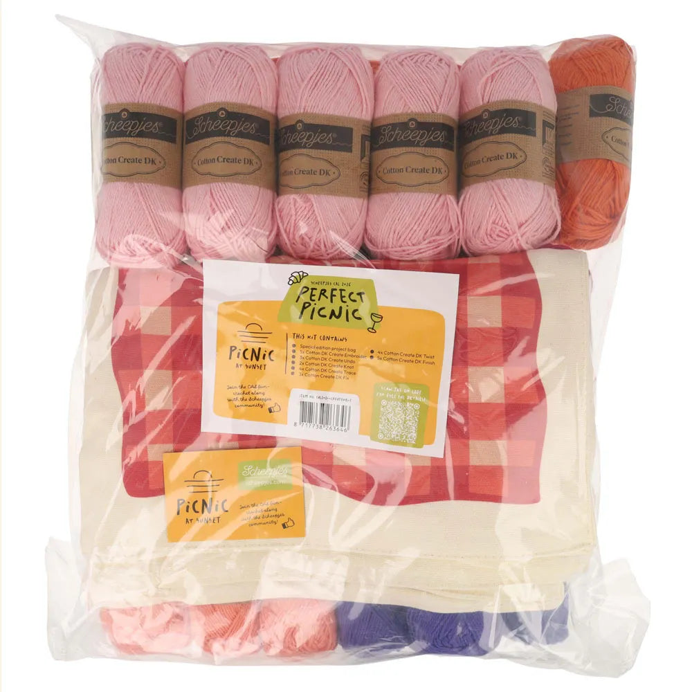 Scheepjes CAL 2026 Perfect Picnic Kit – SUNSET Cotton Create DK