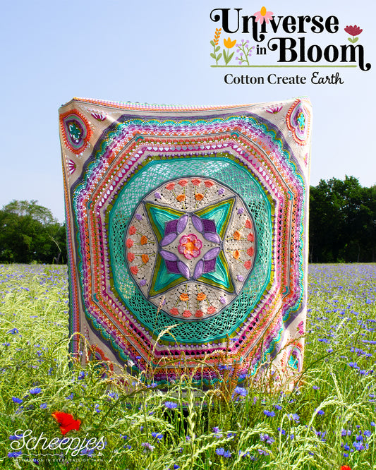 PREORDER Scheepjes Universe in Bloom CAL Crochet Kit – Cotton Create EARTH Edition